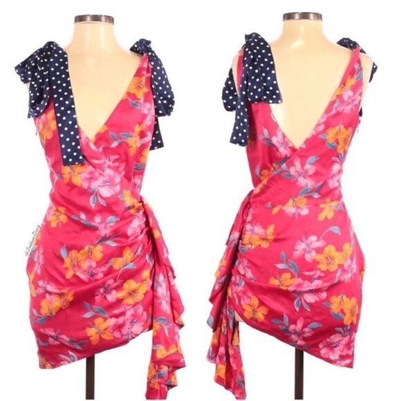 Revolve Lovers + Friends Kelton Tropical Floral Print Mini Dress - Picture 2 of 11